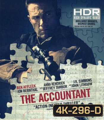 4K - The Accountant (2016) อัจฉริยะคนบัญชีเพชฌฆาต - แผ่นหนัง 4K UHD