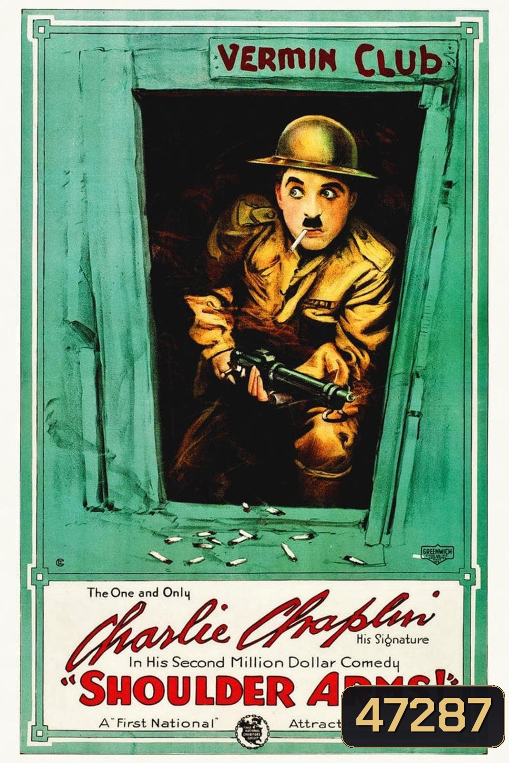 Shoulder Arms (1918) กองพันทหารราบ (ชาลี แชปลิน)