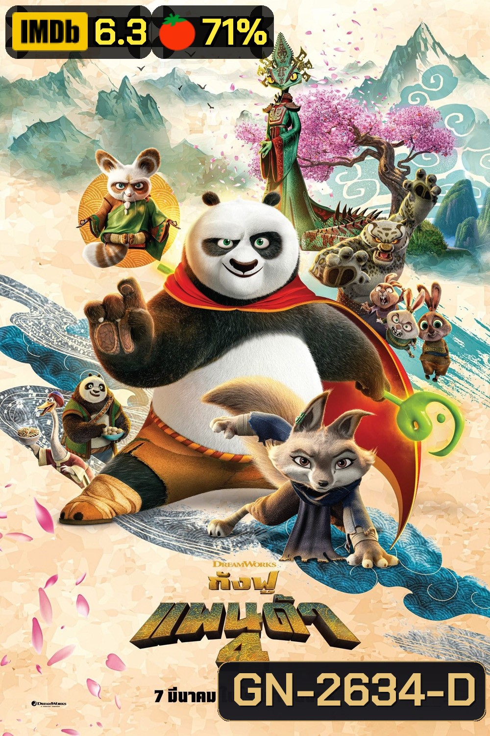 (Zoom ซูมชัด ดูรูปตัวอย่างด้านล่าง) กังฟูแพนด้า 4 Kung Fu Panda 4 (2024)